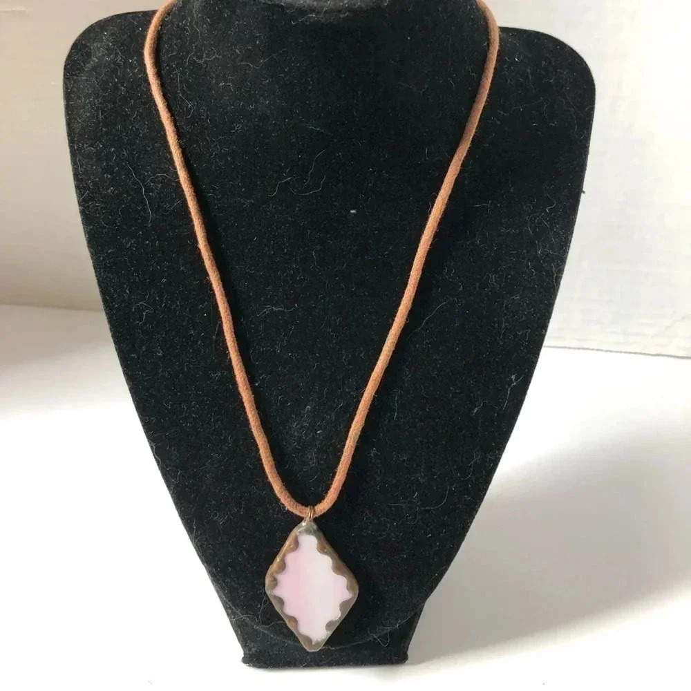 Handmade Stained  Glass Necklace